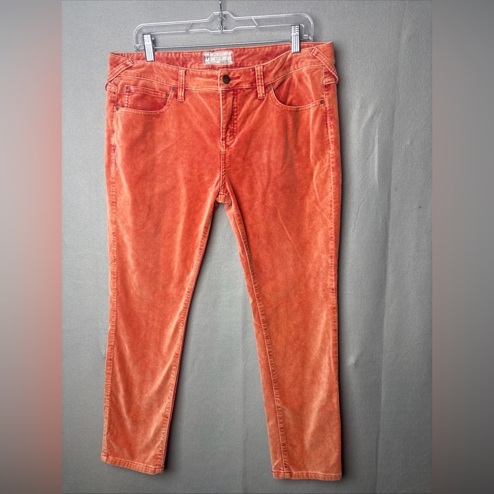Free People Vibrant Orange Skinny Jeans‎